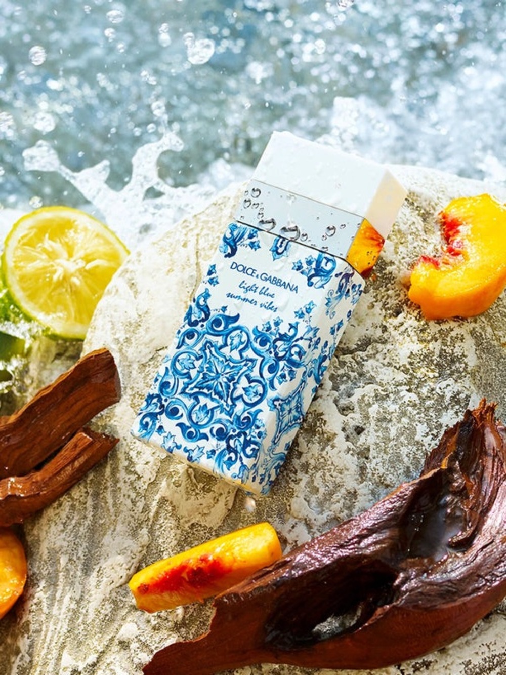 Dolce & Gabbana Light Blue Summer Vibes Blue & White Patterned Bottle 100ml